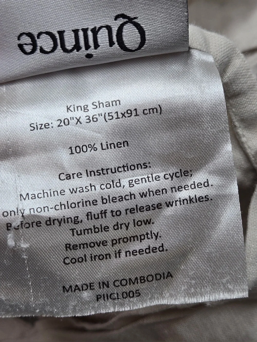QUINCE European Linen Duvet Cover Set King/Cal King Sand 0605